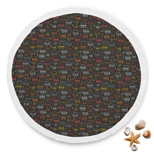 Abstract Black Burger Beach Blanket