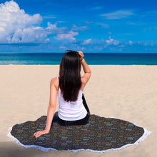 Abstract Black Burger Beach Blanket
