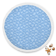Abstract Blue Penguin Beach Blanket