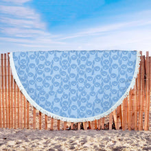 Abstract Blue Penguin Beach Blanket
