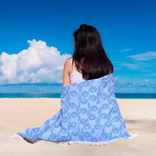 Abstract Blue Penguin Beach Blanket