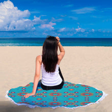 Abstract Floral Mandala Beach Blanket
