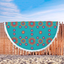 Abstract Floral Mandala Beach Blanket
