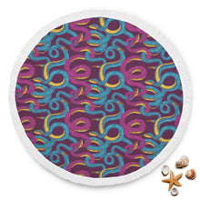 Abstract Snake Purple Beach Blanket