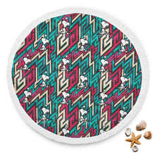 Abstract Snoopy Beach Blanket