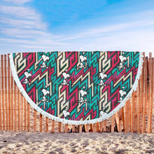 Abstract Snoopy Beach Blanket