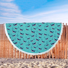 Anchor Shark Animal Beach Blanket