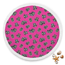 Animal Sugar Skull Pink Beach Blanket