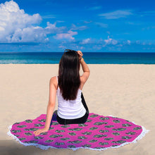 Animal Sugar Skull Pink Beach Blanket