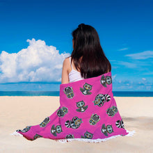 Animal Sugar Skull Pink Beach Blanket