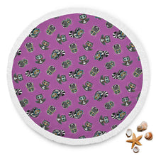 Animal Sugar Skull Purple Beach Blanket