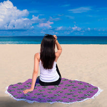 Animal Sugar Skull Purple Beach Blanket