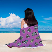 Animal Sugar Skull Purple Beach Blanket