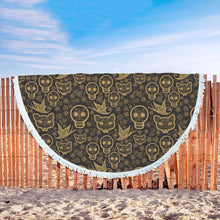 Animals and Sugar Skull Beach Blanket