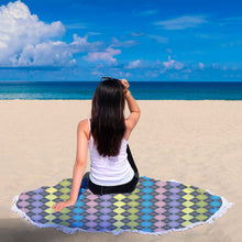 Argyle Pattern Plaid Beach Blanket