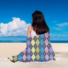 Argyle Pattern Plaid Beach Blanket