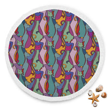 Artistic Cat Beach Blanket