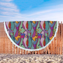 Artistic Cat Beach Blanket