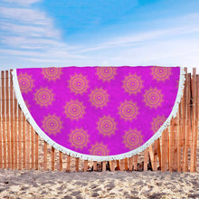 Attractive Pink Mandala Beach Blanket