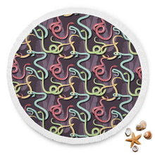 Banana Leaf And Snakes Beach Blanket