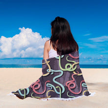 Banana Leaf And Snakes Beach Blanket