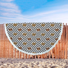 Bear Shades Striped Beach Blanket