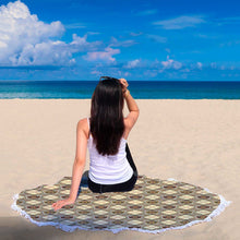 Bear Sunglasses Plaid Beach Blanket