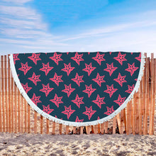 Big Red Starfish Animal Beach Blanket