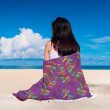 Bird Feathers Tribal Beach Blanket