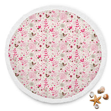 Bird Flowers Floral Beach Blanket