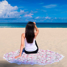 Bird Flowers Floral Beach Blanket