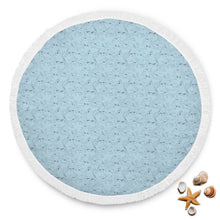 Bird Sketch Blue Beach Blanket