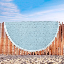 Bird Sketch Blue Beach Blanket