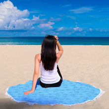 Birds Outline Blue Beach Blanket