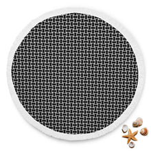 Black And White Abstract Beach Blanket