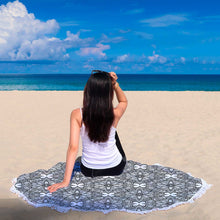 Black And White Mandala Beach Blanket