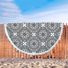 Black And White Mandala Beach Blanket