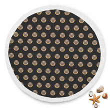 Black Border Terrier Beach Blanket