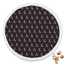 Black Boston Terrier Beach Blanket