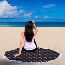 Black Boston Terrier Beach Blanket