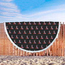 Black Boston Terrier Beach Blanket