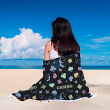 Black Casino Beach Blanket