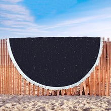 Black Cosmos Galaxy Beach Blanket