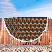 Black English Cocker Spaniel Beach Blanket