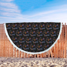Black Maltese Printed Beach Blanket