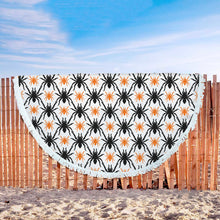 Black Orange Tarantula Animal Beach Blanket