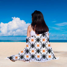Black Orange Tarantula Animal Beach Blanket