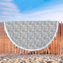 Black Paisley Beach Blanket