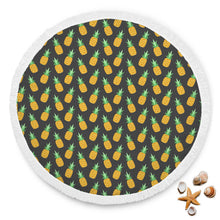 Black Pineapple Beach Blanket