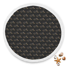 Black Rottweiler Beach Blanket